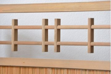 昭和レトロ 繊細で上質な四連衝立て (四つ折り衝立て)