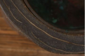 アンティーク雑貨　アンティーク 古い刳り貫き桐火鉢2個セット(鉢カバー)