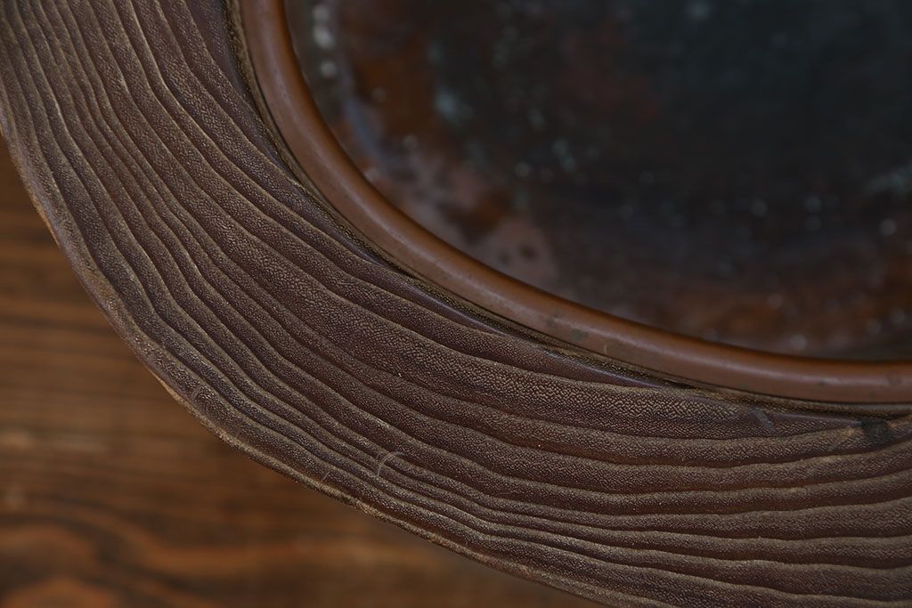 アンティーク雑貨　アンティーク 古い刳り貫き桐火鉢2個セット(鉢カバー)