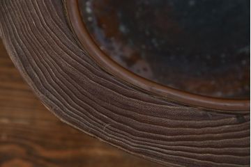 アンティーク雑貨　アンティーク 古い刳り貫き桐火鉢2個セット(鉢カバー)