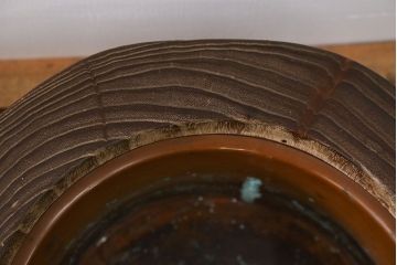 アンティーク雑貨　アンティーク 古い刳り貫き桐火鉢2個セット(鉢カバー)