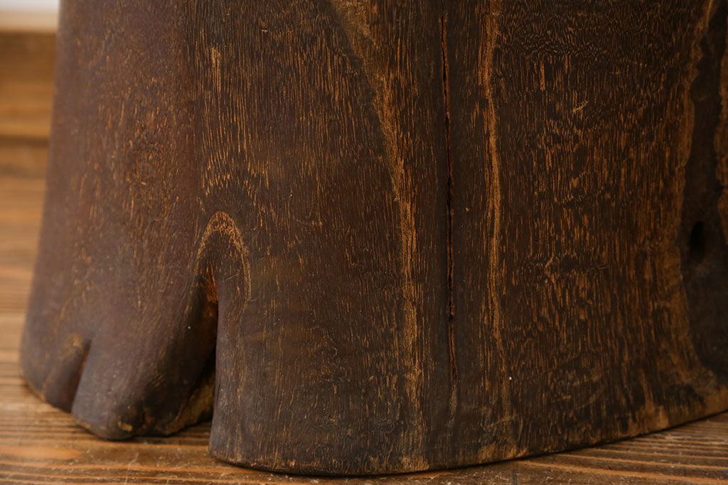 アンティーク雑貨　アンティーク 古い刳り貫き桐火鉢2個セット(鉢カバー)