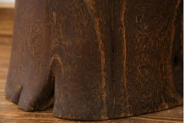 アンティーク雑貨　アンティーク 古い刳り貫き桐火鉢2個セット(鉢カバー)