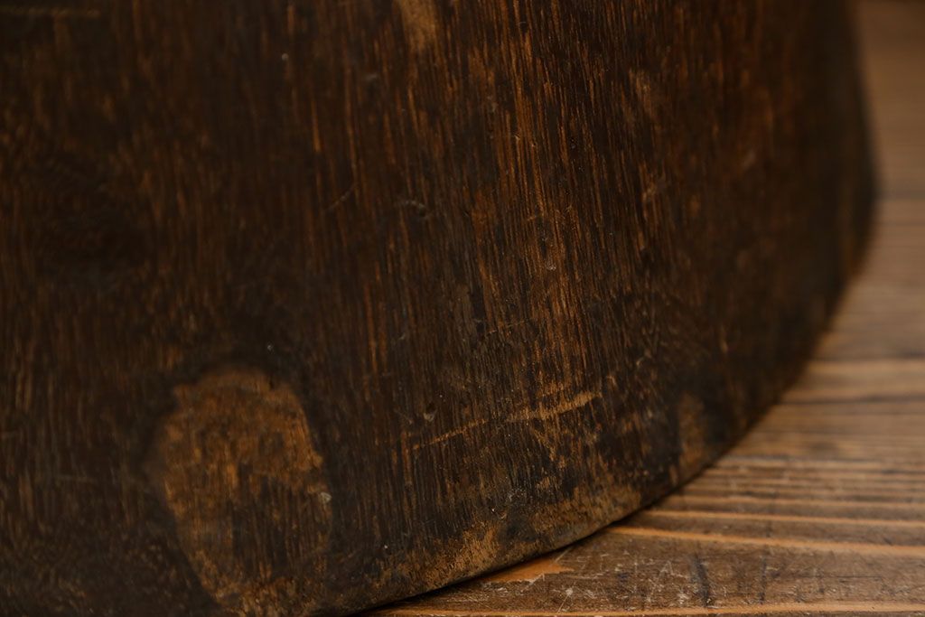 アンティーク雑貨　アンティーク 古い刳り貫き桐火鉢2個セット(鉢カバー)