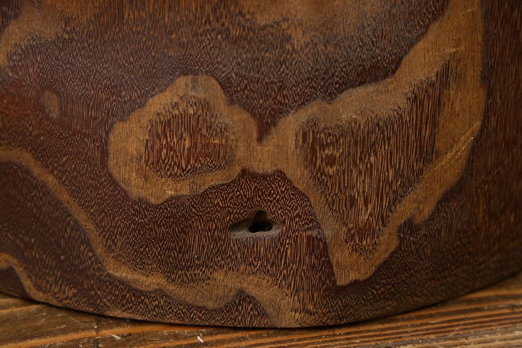 アンティーク雑貨　アンティーク 古い刳り貫き桐火鉢2個セット(鉢カバー)