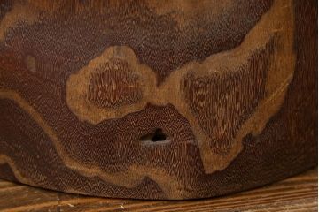 アンティーク雑貨　アンティーク 古い刳り貫き桐火鉢2個セット(鉢カバー)