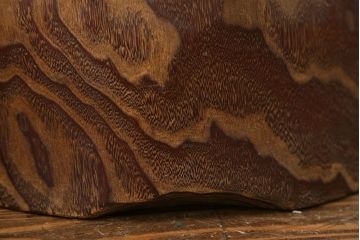 アンティーク雑貨　アンティーク 古い刳り貫き桐火鉢2個セット(鉢カバー)