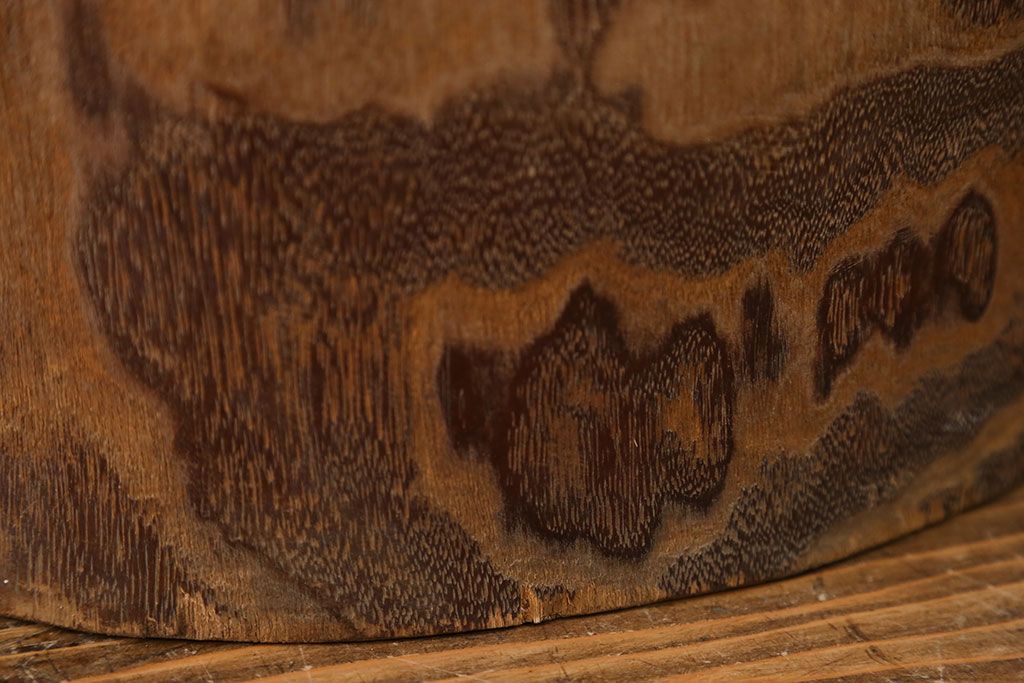 アンティーク雑貨　アンティーク 古い刳り貫き桐火鉢2個セット(鉢カバー)