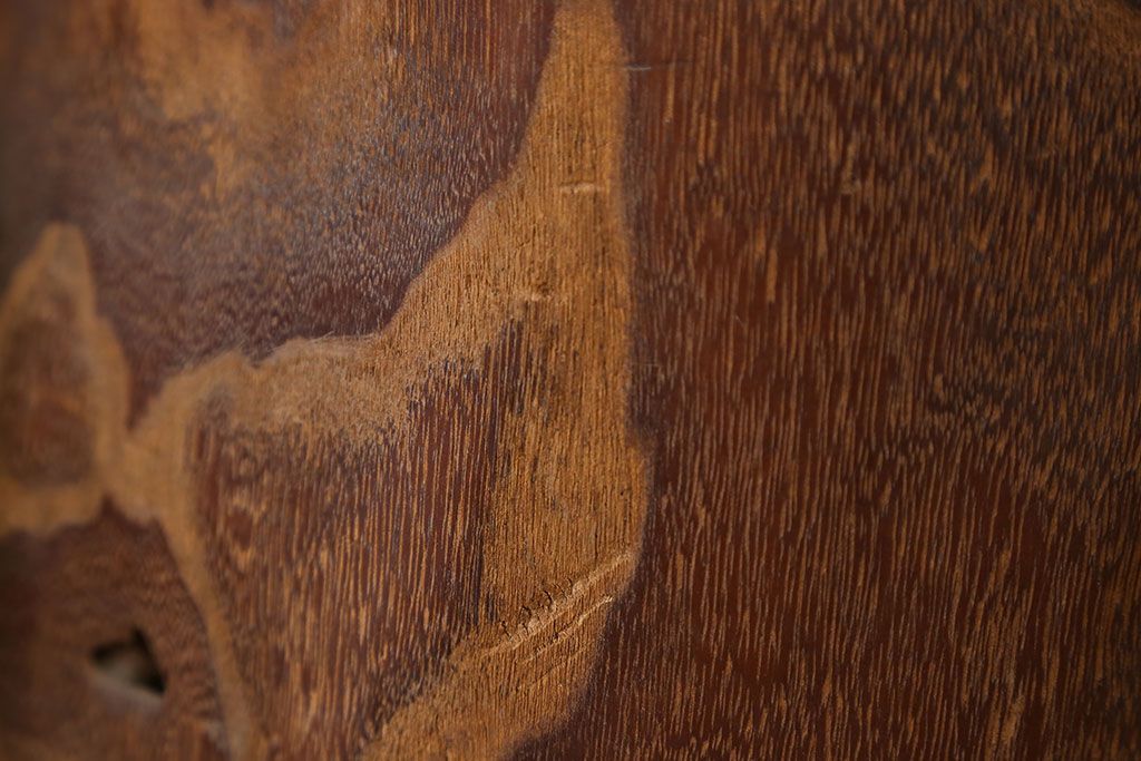 アンティーク雑貨　アンティーク 古い刳り貫き桐火鉢2個セット(鉢カバー)