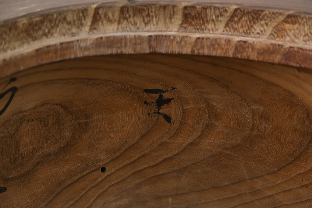 アンティーク雑貨　アンティーク 古い刳り貫き桐火鉢2個セット(鉢カバー)