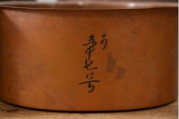 アンティーク雑貨　アンティーク 古い刳り貫き桐火鉢2個セット(鉢カバー)