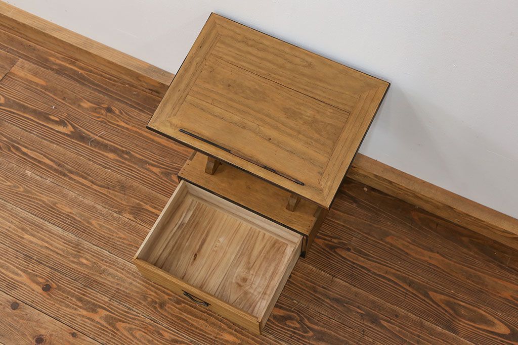 古民具・骨董 古い桐材と黒柿材の見台