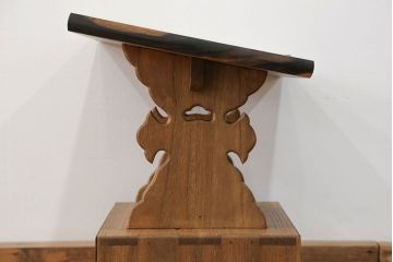 古民具・骨董 古い桐材と黒柿材の見台