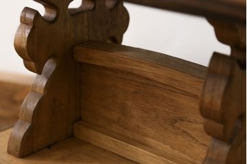 古民具・骨董 古い桐材と黒柿材の見台