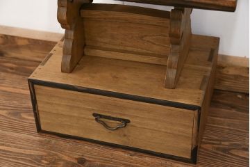 古民具・骨董 古い桐材と黒柿材の見台