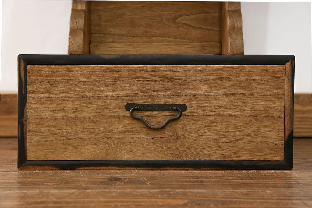 古民具・骨董 古い桐材と黒柿材の見台