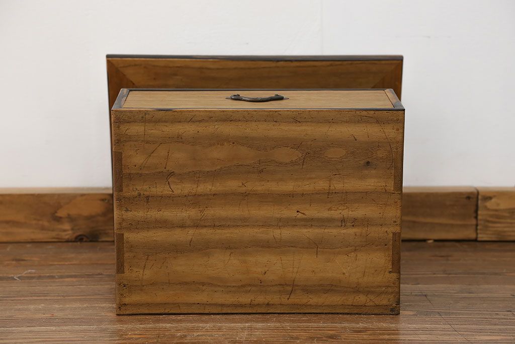 古民具・骨董 古い桐材と黒柿材の見台