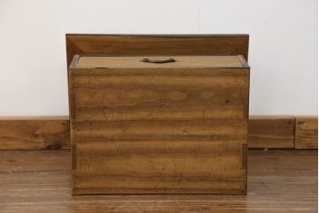 古民具・骨董 古い桐材と黒柿材の見台