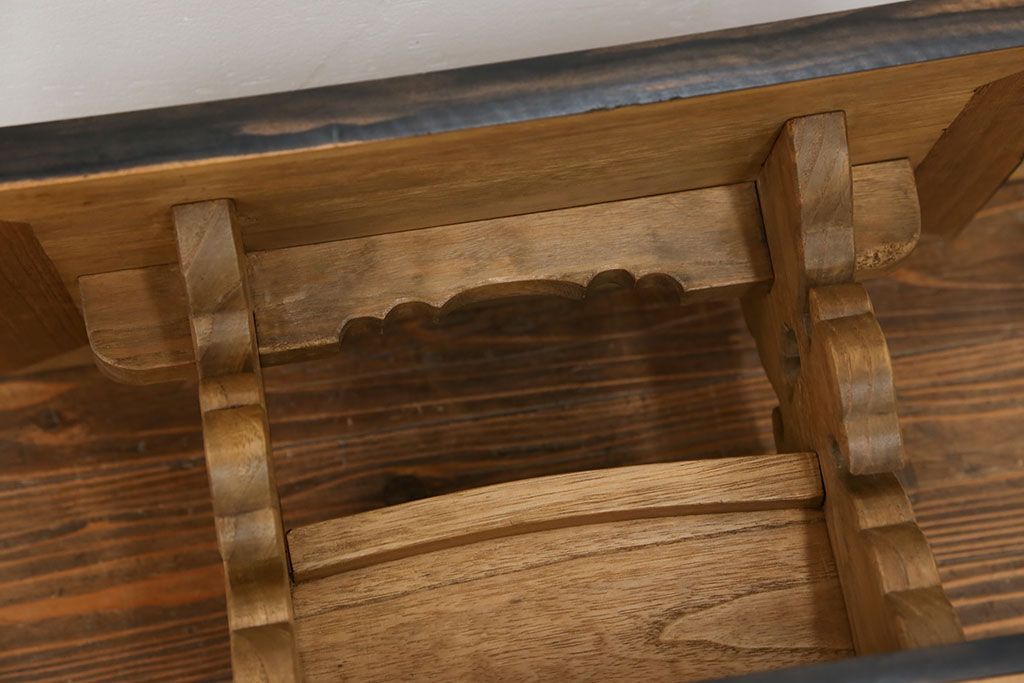 古民具・骨董 古い桐材と黒柿材の見台