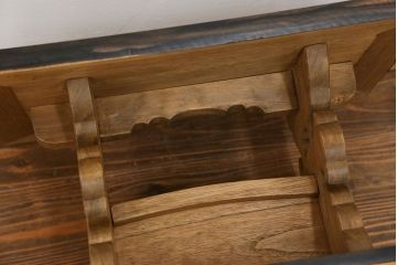 古民具・骨董 古い桐材と黒柿材の見台