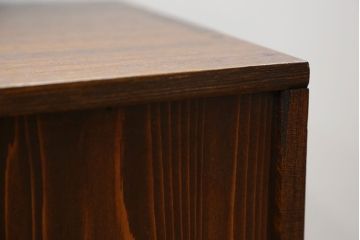 アンティーク家具　アンティーク 古い栓材のネームプレート付き6杯小引き出し(ネームプレート付き、小物収納)