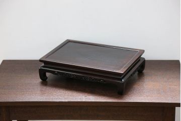 アンティーク雑貨　古民具・骨董 古い唐木製の花台(平台)