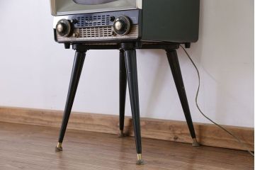 アンティーク雑貨　昭和レトロ ジャンク品 ナショナル製 アンティークテレビ