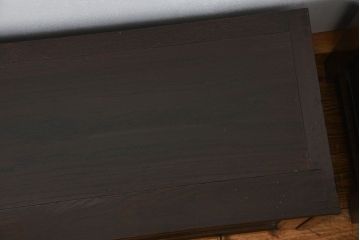 アンティーク家具　アンティーク スライド扉付きの脚付き引き出しスタッキング収納棚