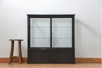 アンティーク家具　アンティーク 古いタバコ屋の薄型ガラスケース(ショーケース)