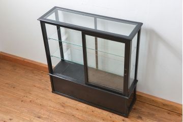 アンティーク家具　アンティーク 古いタバコ屋の薄型ガラスケース(ショーケース)
