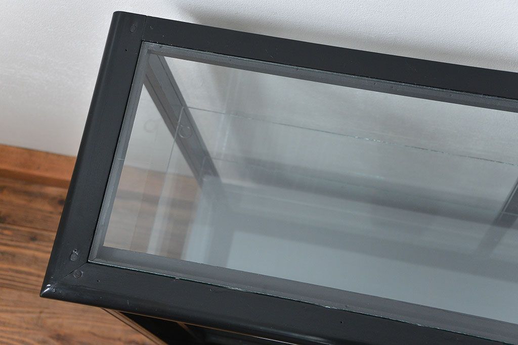 アンティーク家具　アンティーク 古いタバコ屋の薄型ガラスケース(ショーケース)