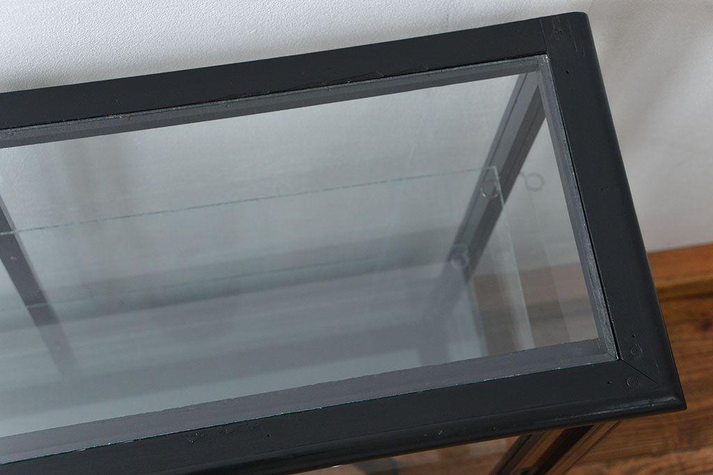 アンティーク家具　アンティーク 古いタバコ屋の薄型ガラスケース(ショーケース)