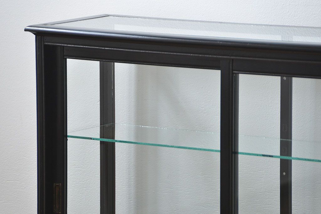 アンティーク家具　アンティーク 古いタバコ屋の薄型ガラスケース(ショーケース)