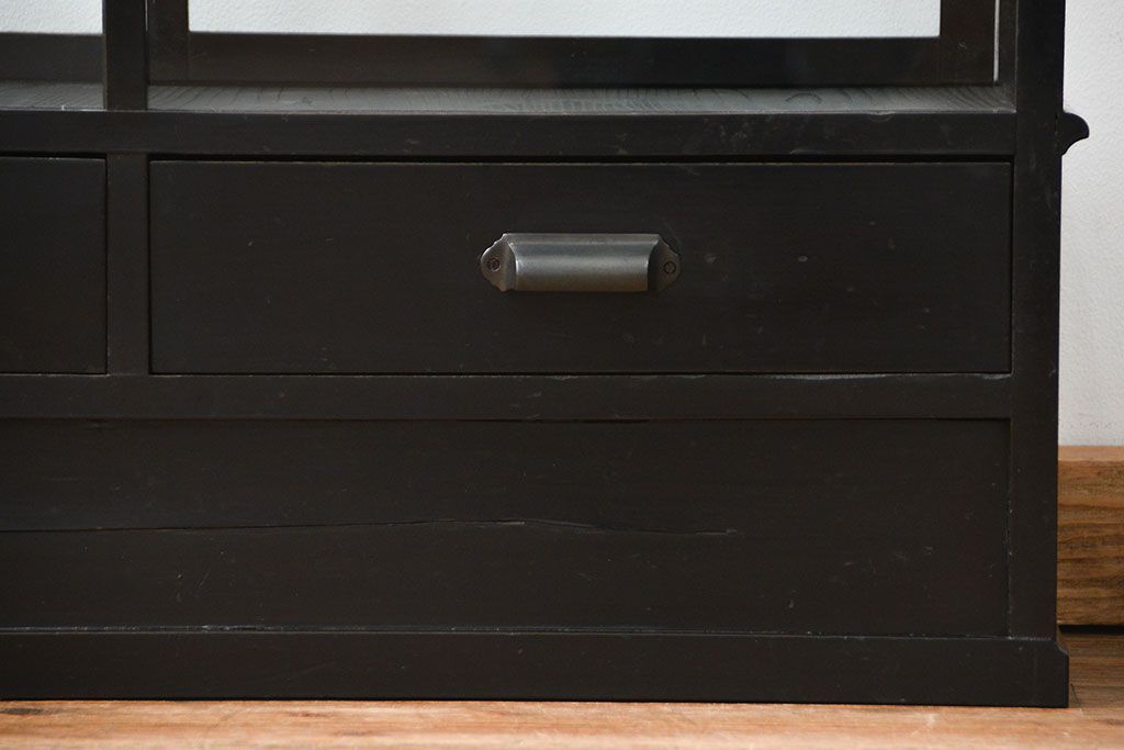 アンティーク家具　アンティーク 古いタバコ屋の薄型ガラスケース(ショーケース)