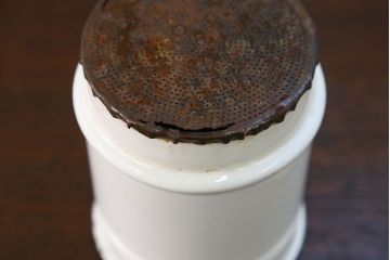 アンティーク雑貨　ジャンク品　フランスアンティーク  ホーロー製 ティーポット(2)(コーヒーポット)