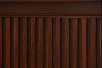 アンティーク家具　アンティーク 前面総欅材 縦桟引き戸の時代箪笥ローボード(水屋箪笥、テレビボード、テレビ台、キャビネット、収納棚)