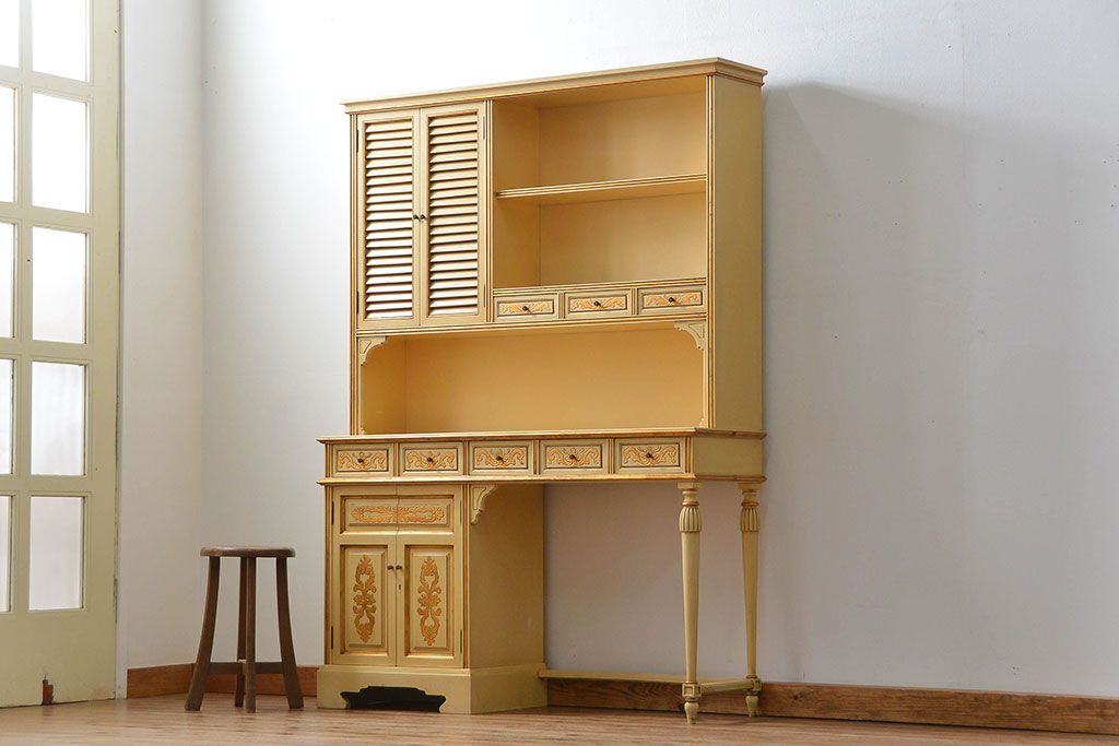 中古 スペインビンテージ エキゾチック キャビネット(カップボード)