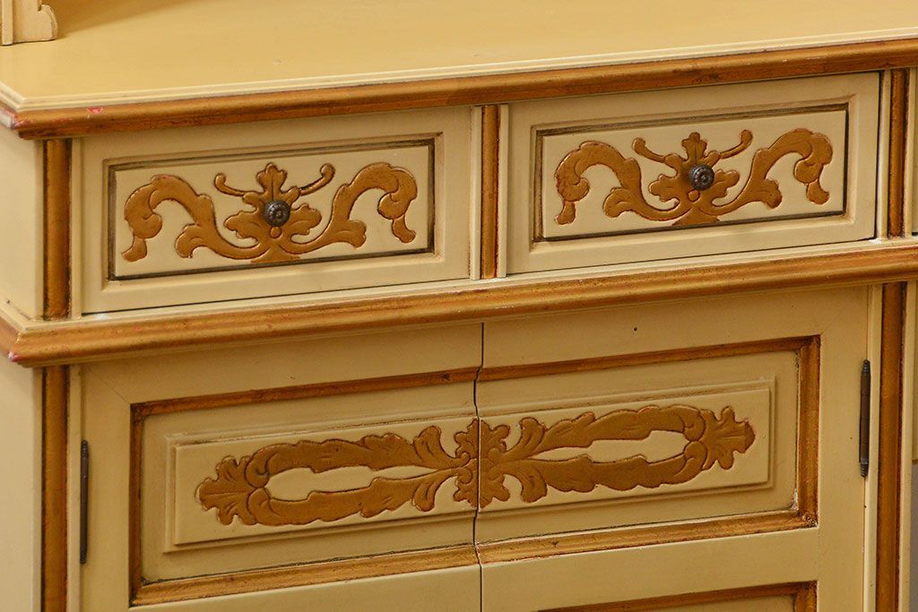 中古 スペインビンテージ エキゾチック キャビネット(カップボード)