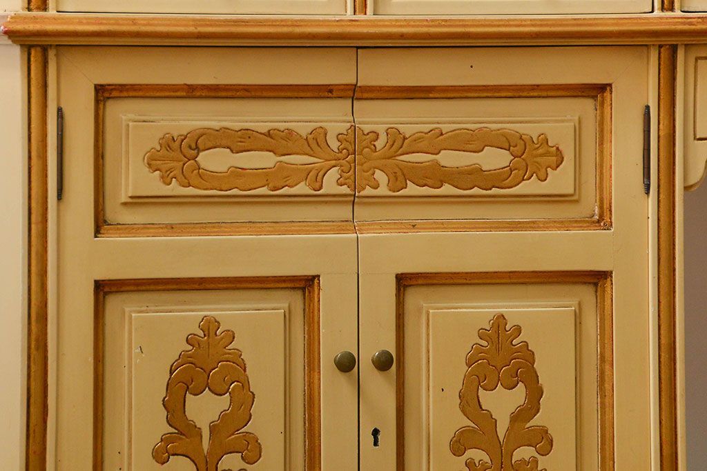 中古 スペインビンテージ エキゾチック キャビネット(カップボード)