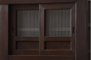 アンティーク家具　古民具・骨董 モダンで上質な背の高い六尺水屋箪笥(食器棚、収納棚)