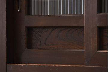 アンティーク家具　古民具・骨董 モダンで上質な背の高い六尺水屋箪笥(食器棚、収納棚)