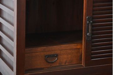 アンティーク家具　古民具・骨董 分厚い金具の美濃帳場箪笥