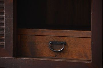 アンティーク家具　古民具・骨董 分厚い金具の美濃帳場箪笥