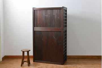 アンティーク家具　古民具・骨董 分厚い金具の美濃帳場箪笥