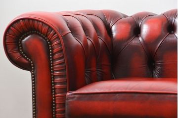 中古 イギリス直輸入 本革 チェスターフィールド ソファ