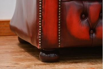 中古 イギリス直輸入 本革 チェスターフィールド ソファ