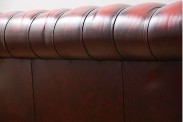 中古 イギリス直輸入 本革 チェスターフィールド ソファ