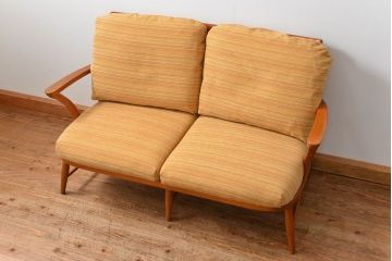 中古 飛騨産業 キツツキマーク 2人掛けソファ(2Pソファ)