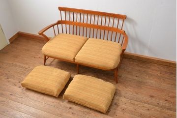 中古 飛騨産業 キツツキマーク 2人掛けソファ(2Pソファ)