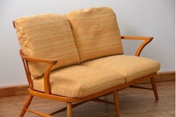 中古 飛騨産業 キツツキマーク 2人掛けソファ(2Pソファ)